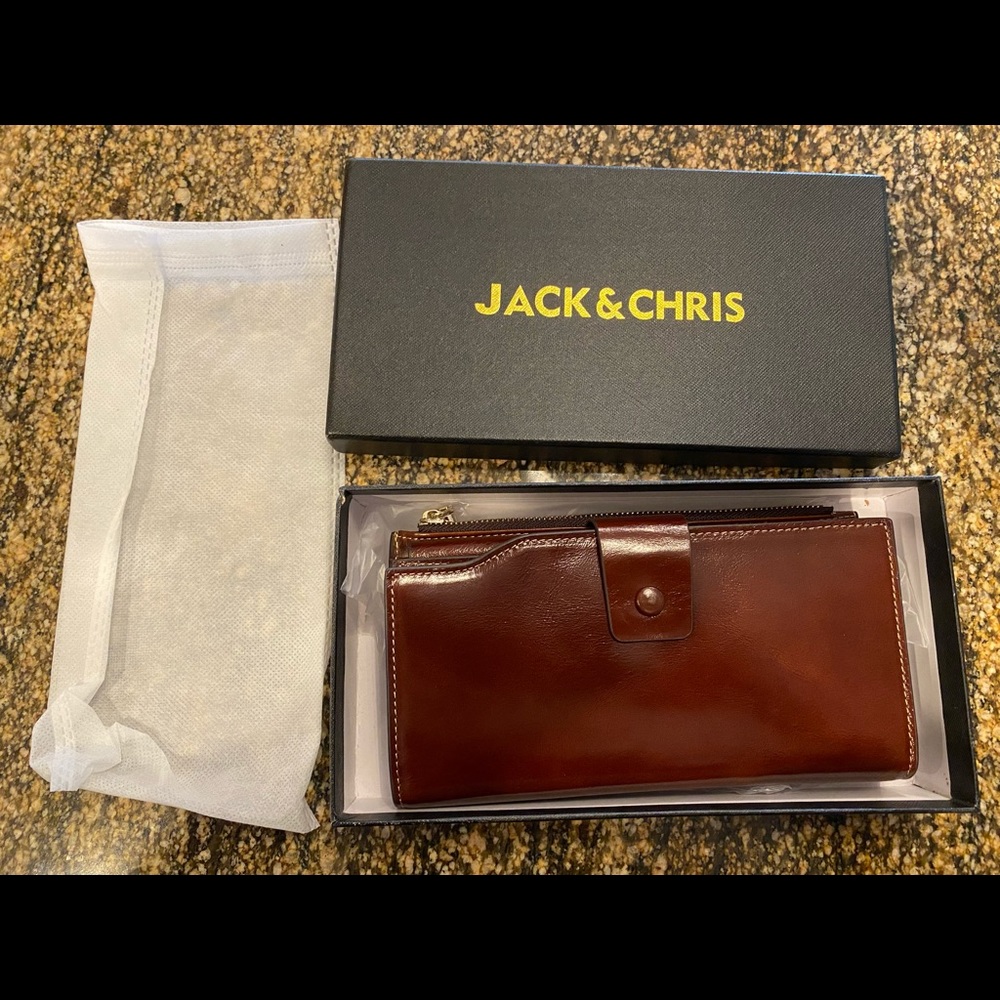 Jack and Chris Wallet. Brown leather